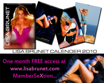 Bid on Lisa Brunet’s 2010 calendar + 1 month to her site at the MyFreeOnes Auction!