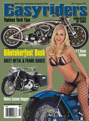 Jenny Poussin makes the Cover of Easyriders