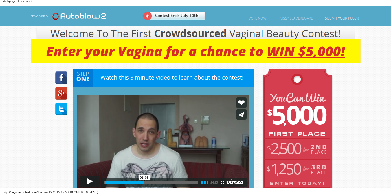 Search Launched For &#8216;Most Beautiful Vagina&#8217;