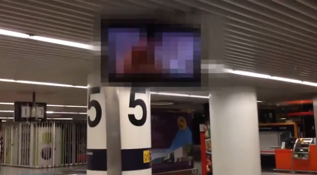 Aiport Accidentally Broadcasts Hardcore Porn