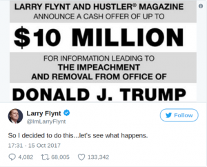 Porn publisher Larry Flynt offers millions for info leading to Trump impeachment - Entertainment & Showbiz from CTV News