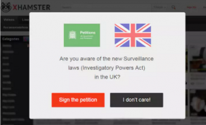 Porn website xHamster sends UK visitors to online petition against Snoopers  Charter