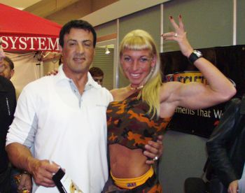 Krisztina Sereny with Sylvester Stallone